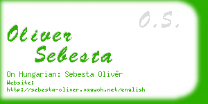 oliver sebesta business card