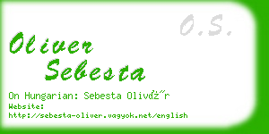 oliver sebesta business card